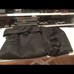 Black distressed sweat suit purc. online
